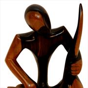 joueur de kora en bois d'ebene